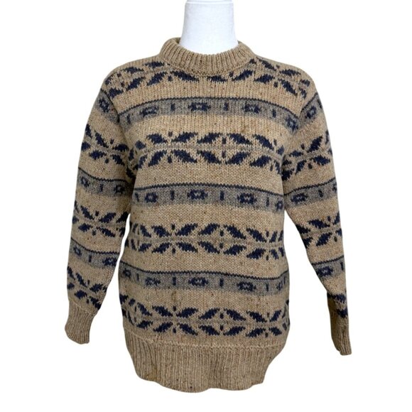 Vintage Gaeltarra County Mayor Ireland Sweater Wool Fair Isle Unisex Size 36 S/M - Picture 1 of 6